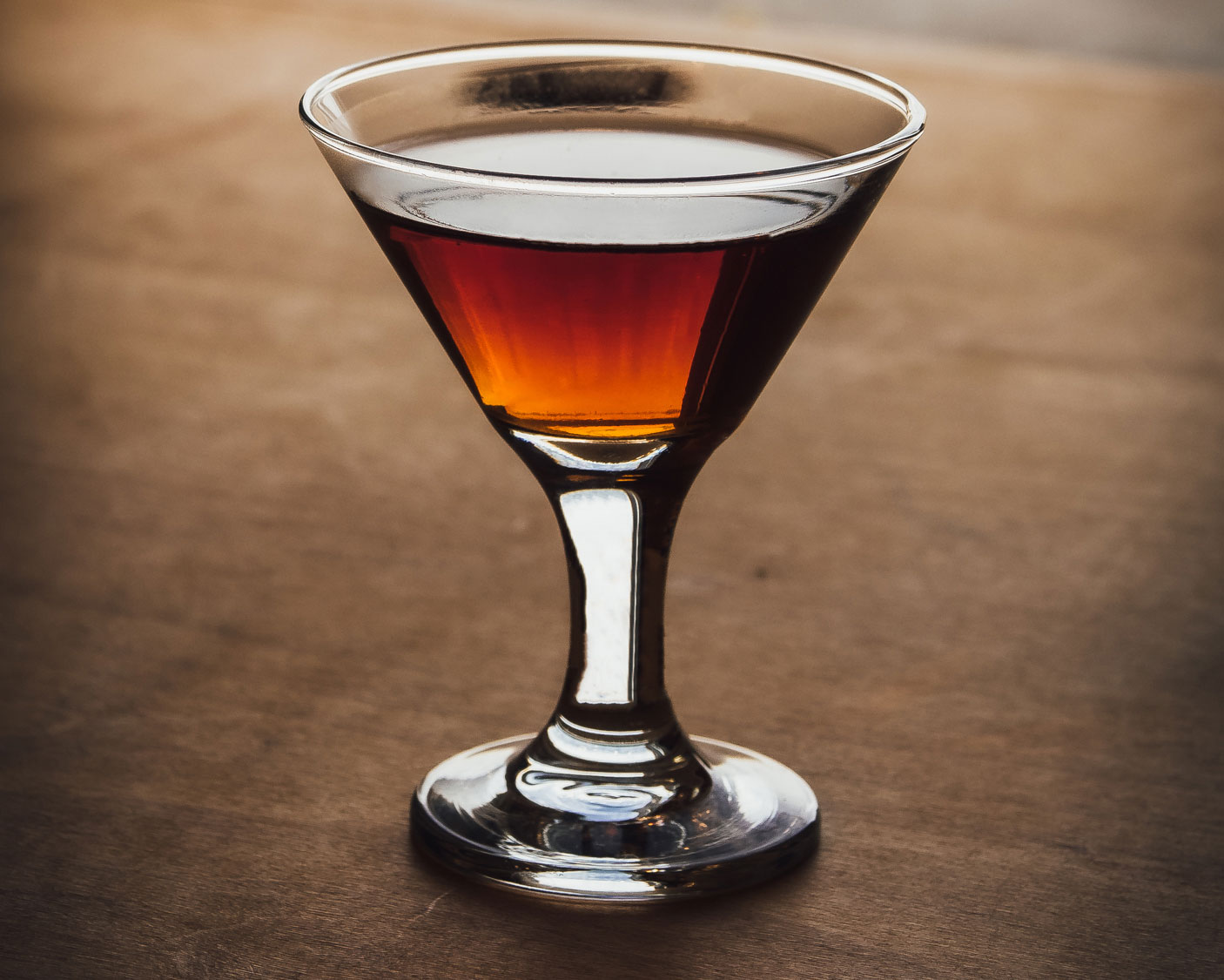 50:50 Manhattan Sweet Vermouth in Glass