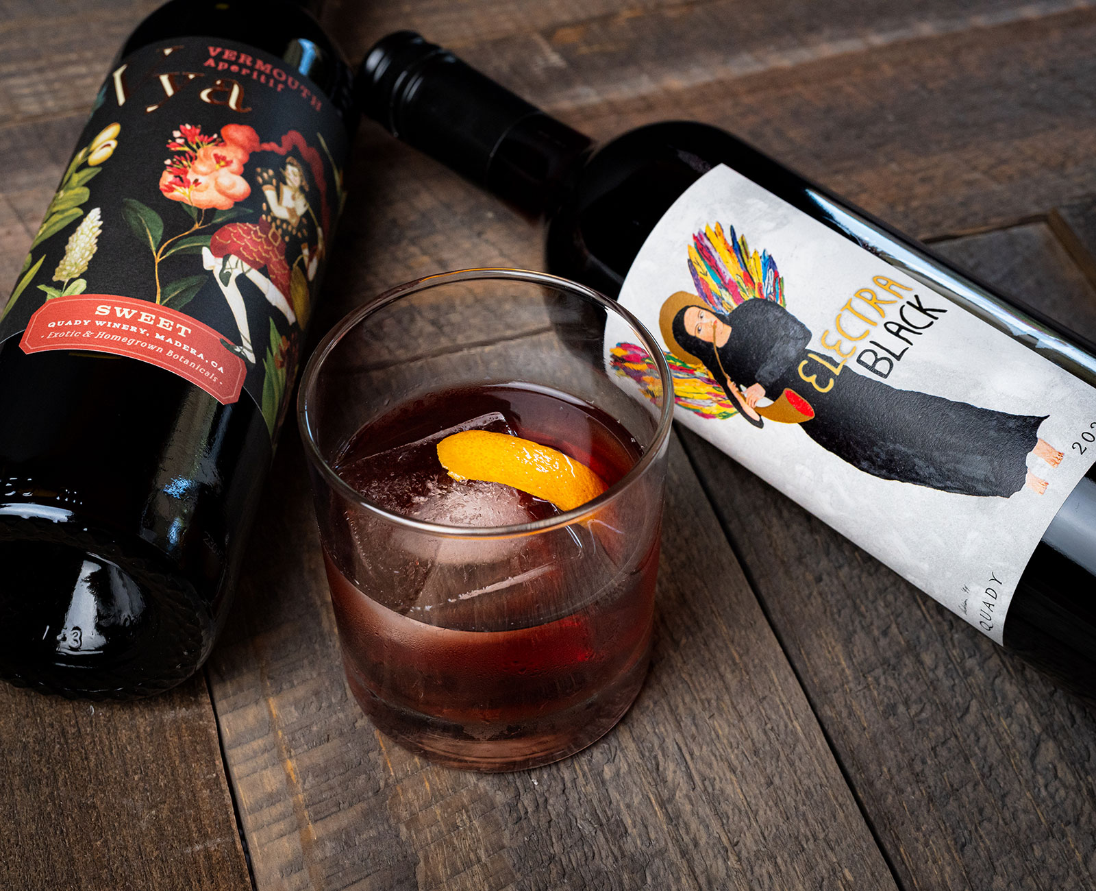 Black Manhattan recipe with Vya Sweet Vermouth and Electra Black